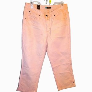 Aura 8 p capri pants cropped jeans Salmon color